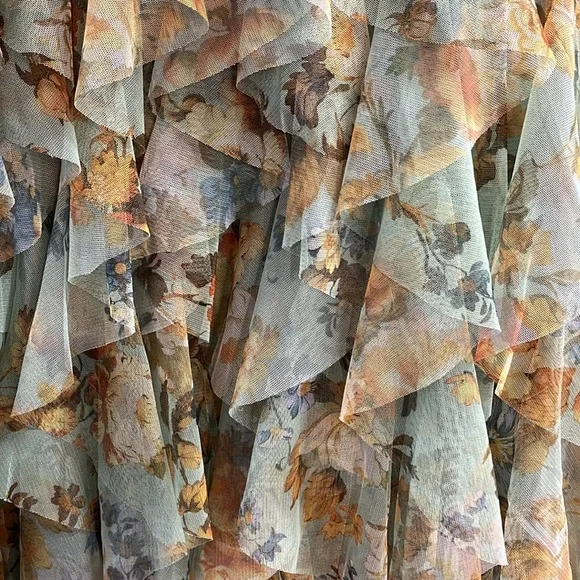 Anthropologie Size Small The Cheri Ruffled Tulle Midi Skirt by Anthropologie - Picture 6 of 8